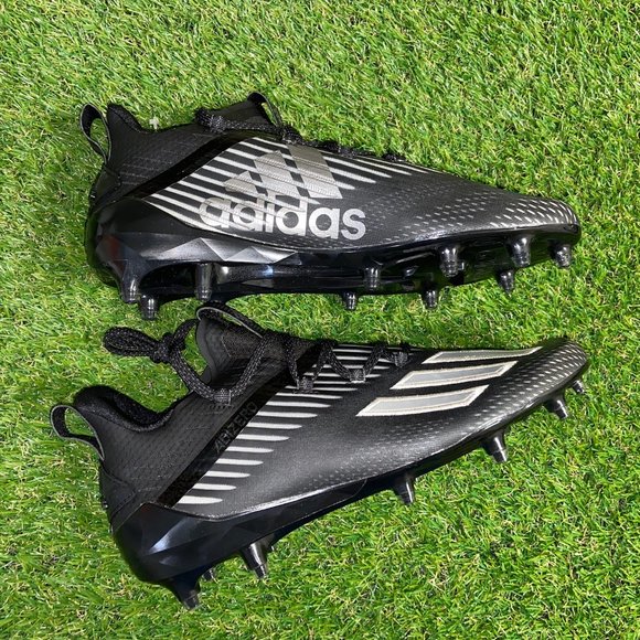 Adidas Adizero Football Cleats Sample Black Silver Metallic Men’s Size 9 EH2707 main image 6